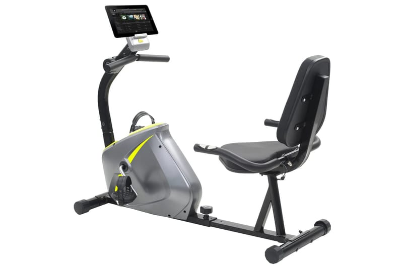 Magnetisk tilbakelent ergometersykkel med pulsmåling - Grå - Sport & fritid - Hjemmetrening - Treningsapparater - Treningssykkel & spinningsykkel