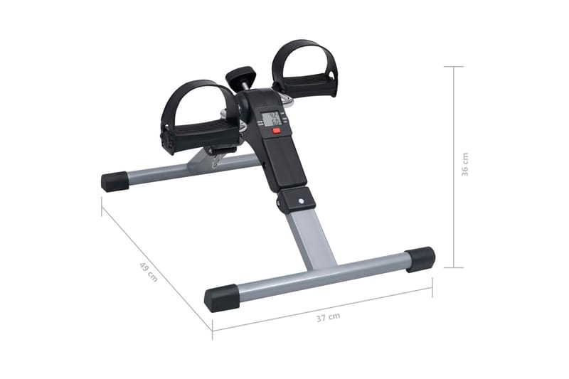 Pedaltrener for bein og armer med LCD-skjerm - Svart - Sport & fritid - Hjemmetrening - Treningsapparater - Treningssykkel & spinningsykkel