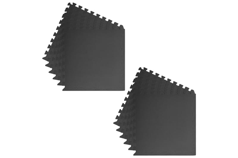 Gulvmatter 12 stk 4,32 ãŽ¡ EVA-skum svart - Sport & fritid - Hjemmetrening - Treningsutstyr - Treningsgulv & puslematte