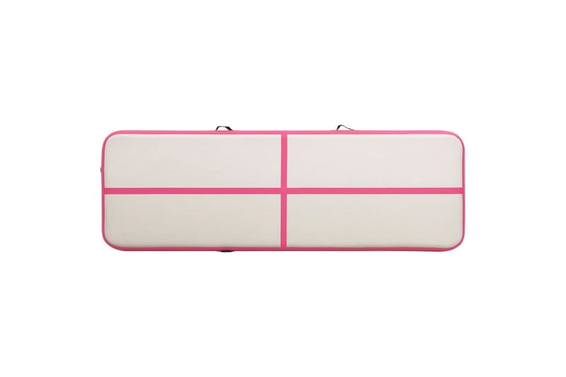 Oppblåsbar gymnastikkmatte med pumpe 500x100x15 cm PVC rosa - Treningsgulv & puslematte