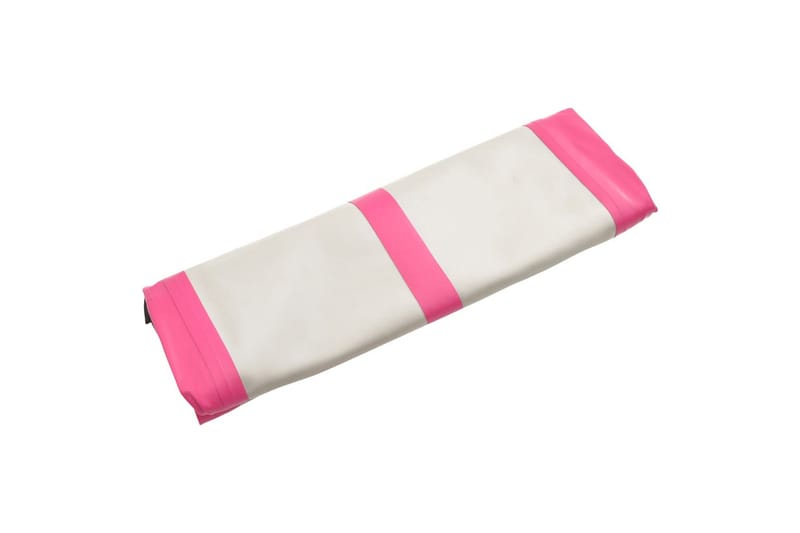 Oppblåsbar gymnastikkmatte med pumpe 800x100x20 cm PVC rosa - Treningsgulv & puslematte