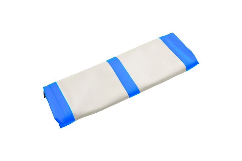 Oppblåsbar gymnastikkmatte med pumpe 700x100x15 cm PVC blå - Treningsgulv & puslematte