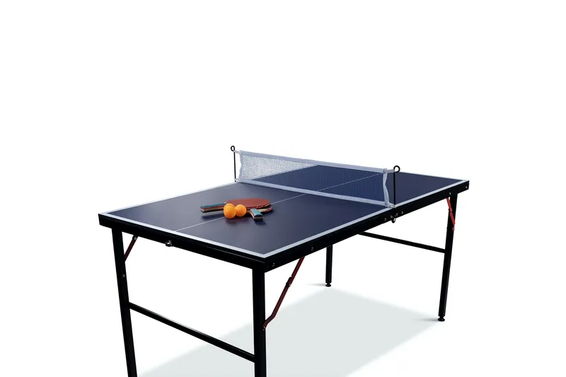 Sammenleggbart mini bordtennisbord inkl. nett, 2 racketer og baller 137x76 cm - Blå - Sport & fritid - Hjemmetrening - Treningsutstyr - Pilatesball