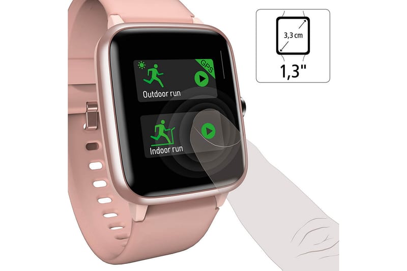 Smartklokke Hama Fit Watch 5910 Rosé - Rosa - Sport & fritid - Hjemmetrening - Treningsutstyr