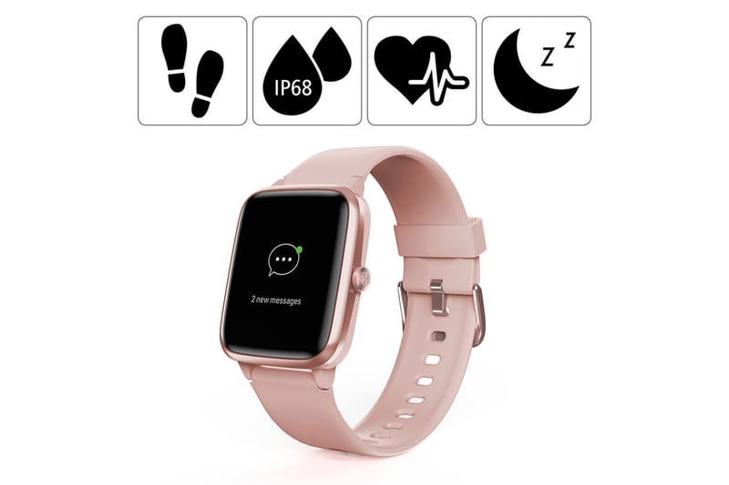 Smartklokke Hama Fit Watch 5910 Rosé - Rosa - Sport & fritid - Hjemmetrening - Treningsutstyr