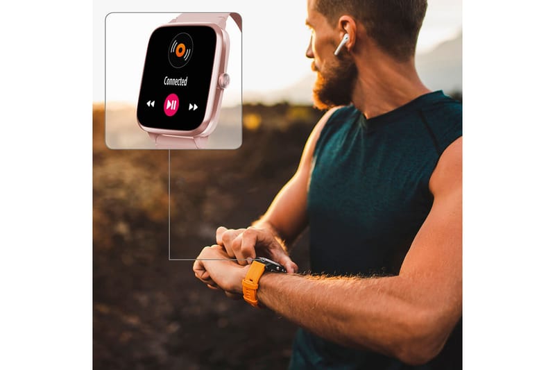 Smartklokke Hama Fit Watch 5910 Rosé - Rosa - Sport & fritid - Hjemmetrening - Treningsutstyr