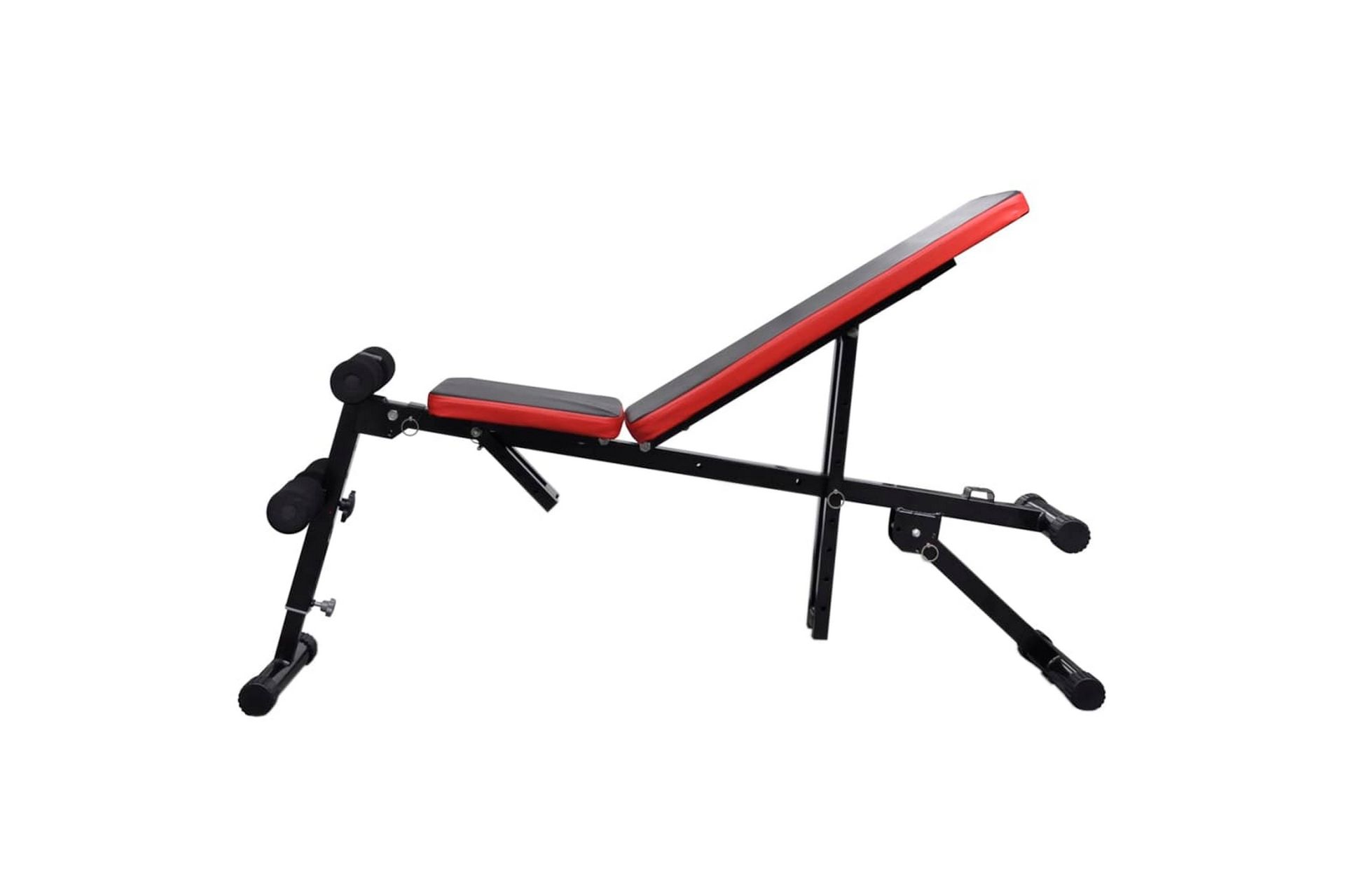 Justerbar situp-benk med vektstang og manualsett 30,5 kg - Sport & fritid - Hjemmetrening - Treningsutstyr - Treningsbenk & benkpress benk