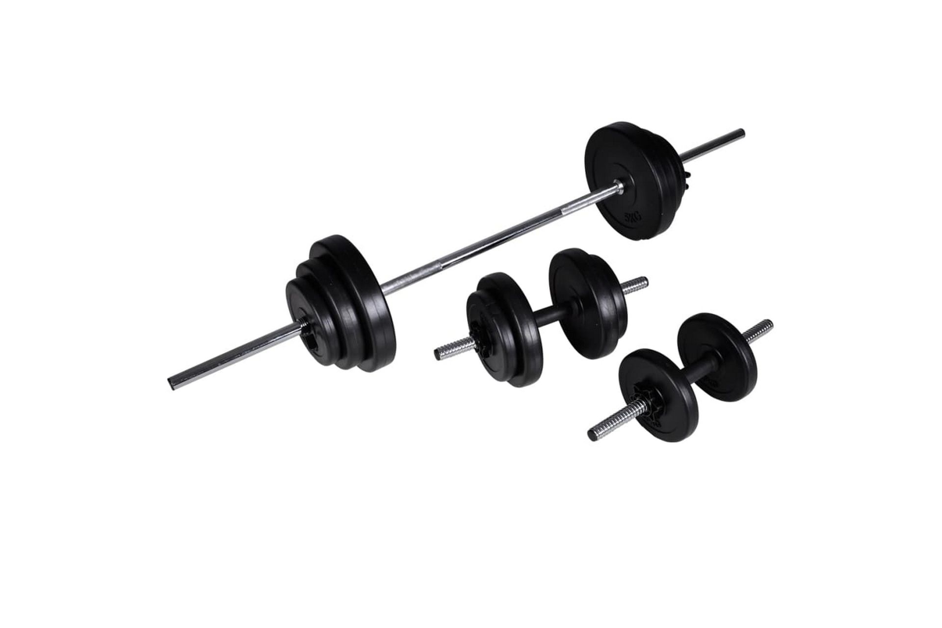 Justerbar situp-benk med vektstang og manualsett 30,5 kg - Sport & fritid - Hjemmetrening - Treningsutstyr - Treningsbenk & benkpress benk