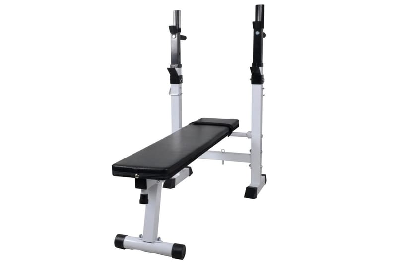 Treningsbenk med vektstativ, vektstang og manualsett 60,5 kg - Sport & fritid - Hjemmetrening - Treningsutstyr - Treningsbenk & benkpress benk
