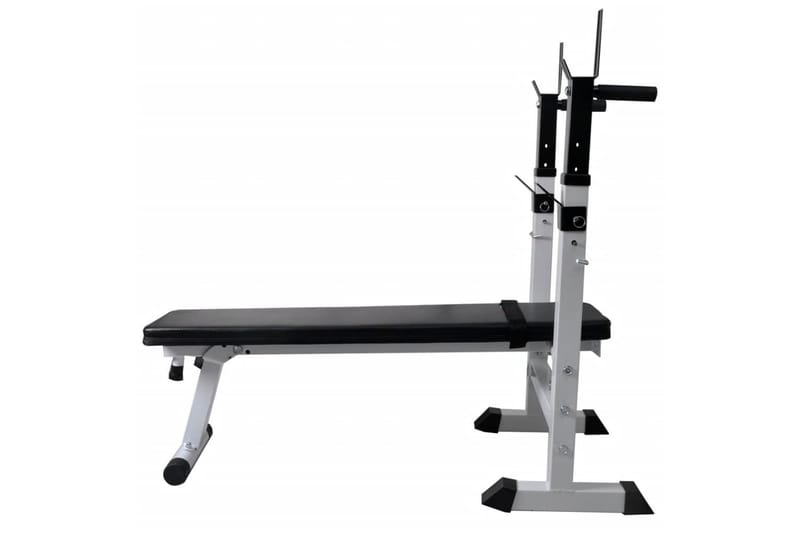 Treningsbenk med vektstativ, vektstang og manualsett 60,5 kg - Sport & fritid - Hjemmetrening - Treningsutstyr - Treningsbenk & benkpress benk