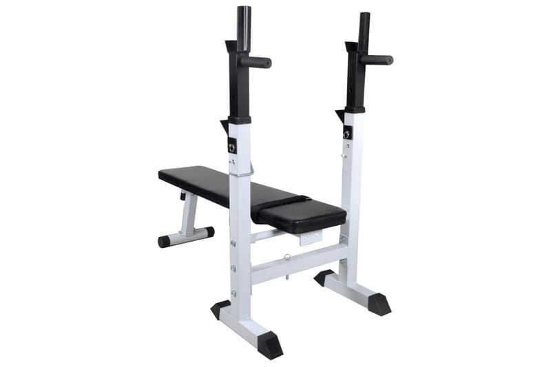 Treningsbenk med vektstativ, vektstang og manualsett 60,5 kg - Sport & fritid - Hjemmetrening - Treningsutstyr - Treningsbenk & benkpress benk