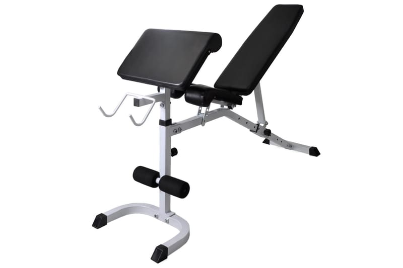 Treningsbenk med vektstativ, vektstang og manualsett 60,5kg - Sport & fritid - Hjemmetrening - Treningsutstyr - Treningsbenk & benkpress benk