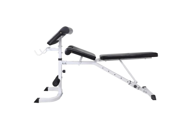 Treningsbenk med vektstativ, vektstang og manualsett 60,5kg - Sport & fritid - Hjemmetrening - Treningsutstyr - Treningsbenk & benkpress benk