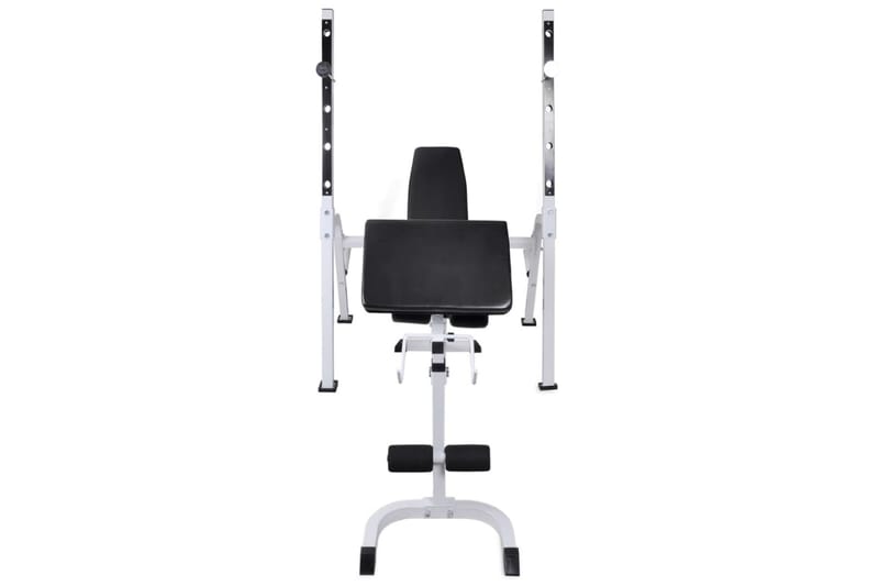 Treningsbenk med vektstativ, vektstang og manualsett 60,5kg - Sport & fritid - Hjemmetrening - Treningsutstyr - Treningsbenk & benkpress benk