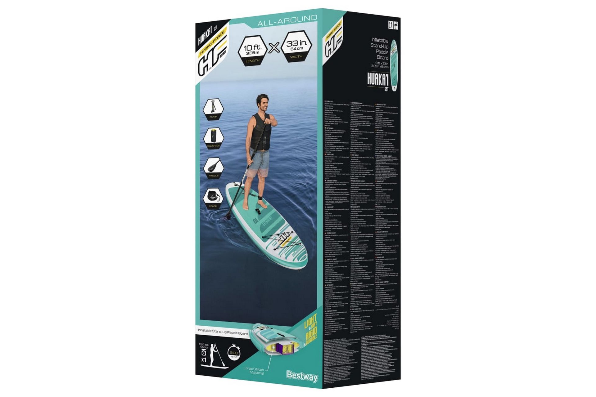 Bestway Hydro-Force Huaka™ Oppblåsbart padlebrett - Blå - Sport & fritid - Hjemmetrening - Treningsutstyr - Treningsgulv & puslematte