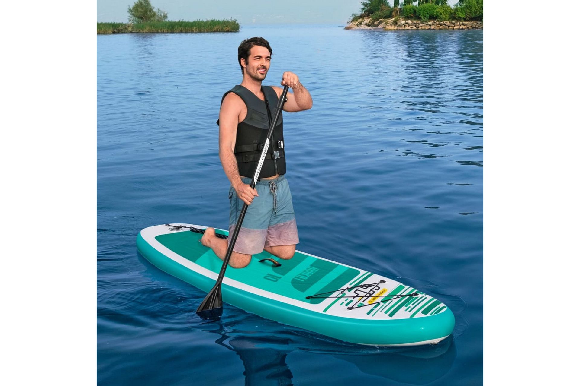 Bestway Hydro-Force Huaka™ Oppblåsbart padlebrett - Blå - Sport & fritid - Hjemmetrening - Treningsutstyr - Treningsgulv & puslematte