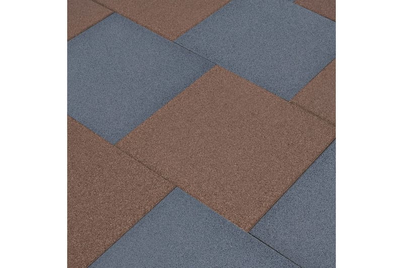 Fallunderlag 12 stk gummi 50x50x3 cm grå - Grå - Sport & fritid - Hjemmetrening - Treningsutstyr - Treningsgulv & puslematte