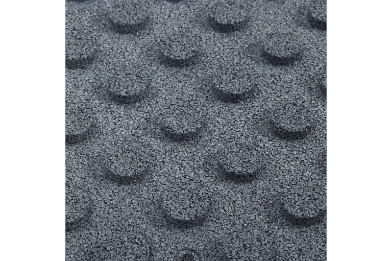 Fallunderlag 12 stk gummi 50x50x3 cm grå - Grå - Treningsgulv & puslematte