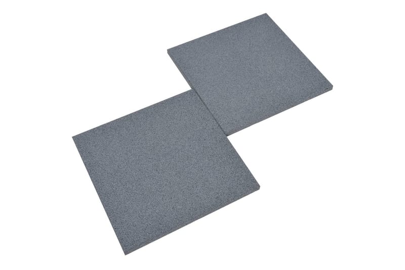 Fallunderlag 12 stk gummi 50x50x3 cm grå - Grå - Sport & fritid - Hjemmetrening - Treningsutstyr - Treningsgulv & puslematte