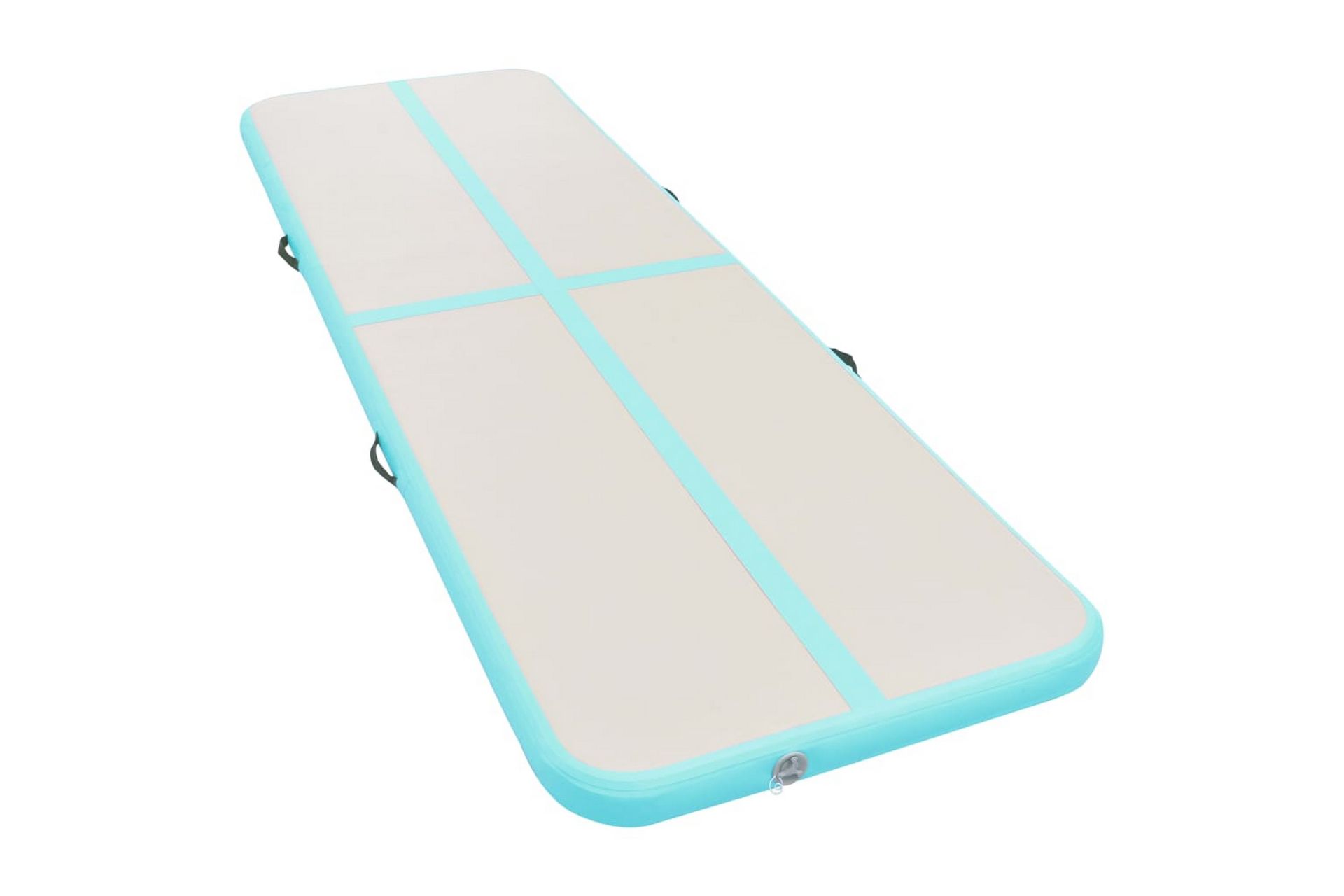 Oppblåsbar gymnastikkmatte med pumpe 600x100x10 cm PVC grønn - grønn - Sport & fritid - Hjemmetrening - Treningsutstyr - Treningsgulv & puslematte