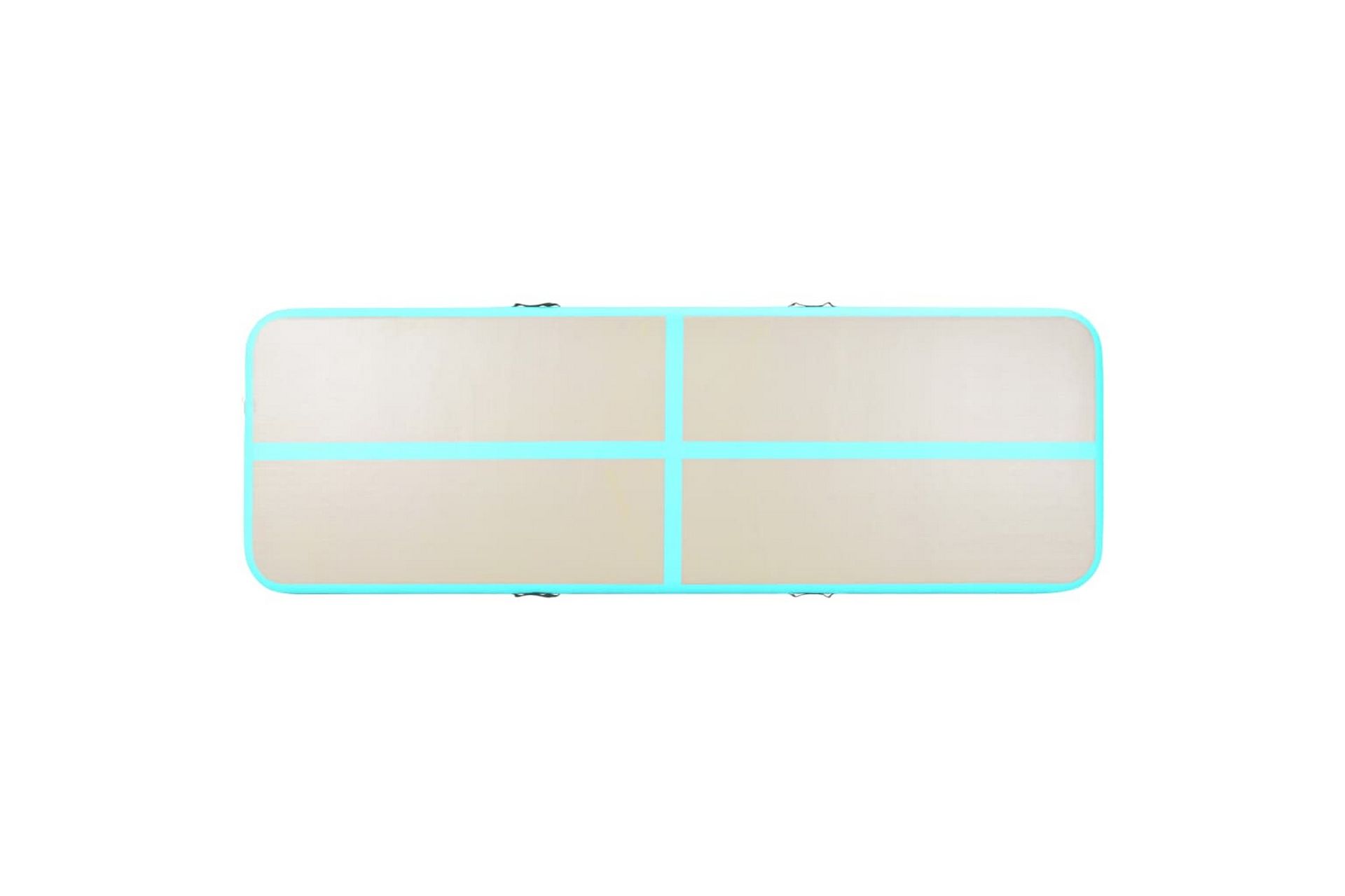 Oppblåsbar gymnastikkmatte med pumpe 600x100x10 cm PVC grønn - grønn - Sport & fritid - Hjemmetrening - Treningsutstyr - Treningsgulv & puslematte