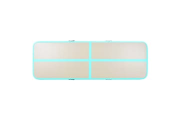 Oppblåsbar gymnastikkmatte med pumpe 600x100x10 cm PVC grønn - grønn - Sport & fritid - Hjemmetrening - Treningsutstyr - Treningsgulv & puslematte