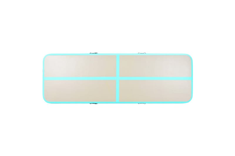 Oppblåsbar gymnastikkmatte med pumpe 400x100x10 cm PVC grønn - grønn - Sport & fritid - Hjemmetrening - Treningsutstyr - Treningsgulv & puslematte