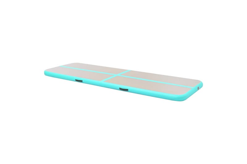 Oppblåsbar gymnastikkmatte med pumpe 400x100x10 cm PVC grønn - grønn - Sport & fritid - Hjemmetrening - Treningsutstyr - Treningsgulv & puslematte
