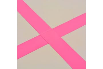 Oppblåsbar gymnastikkmatte med pumpe 300x100x10 cm PVC rosa - Rosa - Sport & fritid - Hjemmetrening - Treningsutstyr - Treningsgulv & puslematte
