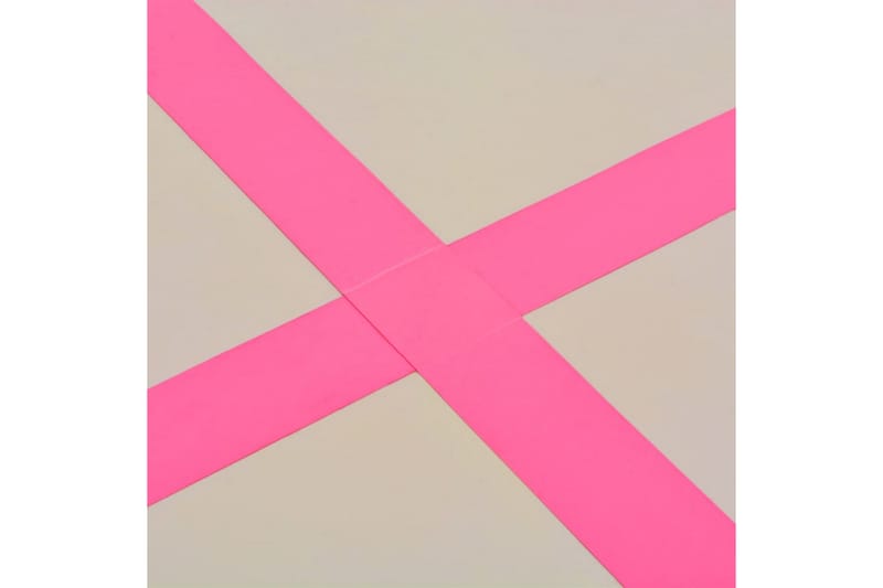 Oppblåsbar gymnastikkmatte med pumpe 800x100x10 cm PVC rosa - Rosa - Sport & fritid - Hjemmetrening - Treningsutstyr - Treningsgulv & puslematte