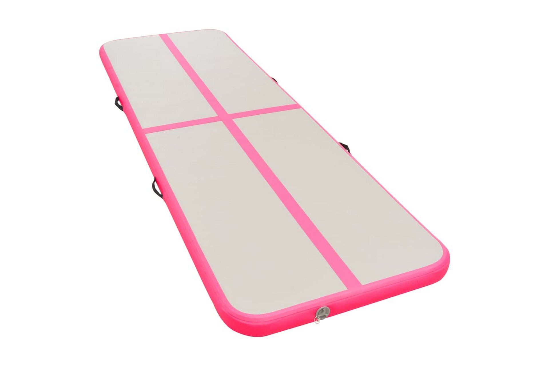 Oppblåsbar gymnastikkmatte med pumpe 300x100x10 cm PVC rosa - Rosa - Sport & fritid - Hjemmetrening - Treningsutstyr - Treningsgulv & puslematte