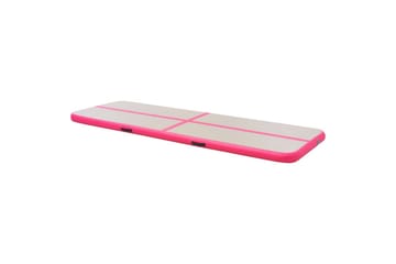 Oppblåsbar gymnastikkmatte med pumpe 300x100x10 cm PVC rosa - Rosa - Sport & fritid - Hjemmetrening - Treningsutstyr - Treningsgulv & puslematte