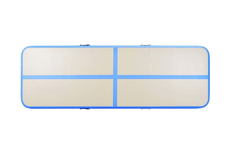Oppblåsbar gymnastikkmatte med pumpe 500x100x10 cm PVC blå - Blå - Sport & fritid - Hjemmetrening - Treningsutstyr - Treningsgulv & puslematte
