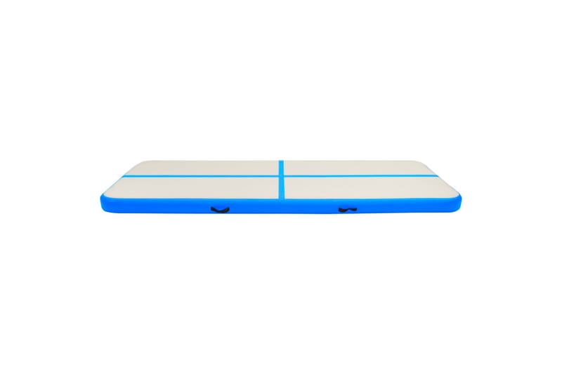 Oppblåsbar gymnastikkmatte med pumpe 400x100x15 cm PVC blå - Sport & fritid - Hjemmetrening - Treningsutstyr - Treningsgulv & puslematte