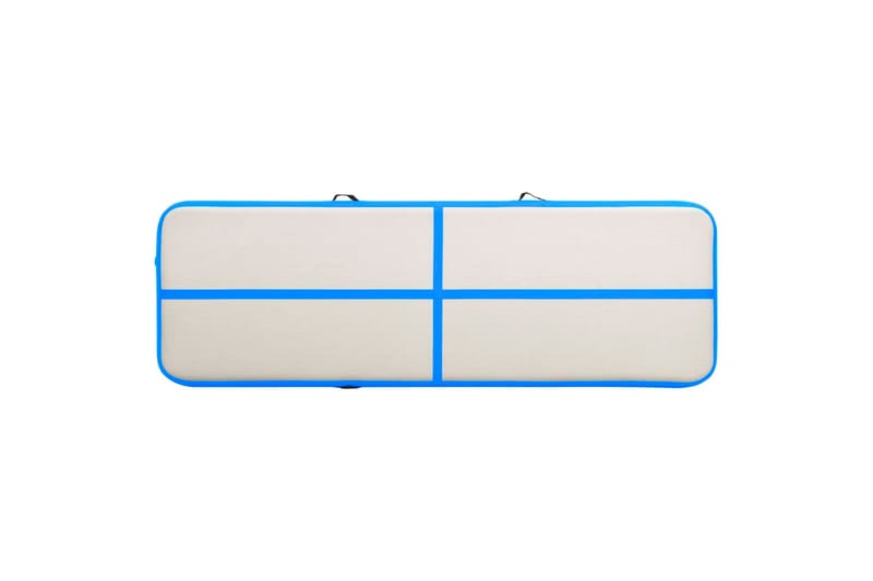 Oppblåsbar gymnastikkmatte med pumpe 400x100x15 cm PVC blå - Sport & fritid - Hjemmetrening - Treningsutstyr - Treningsgulv & puslematte