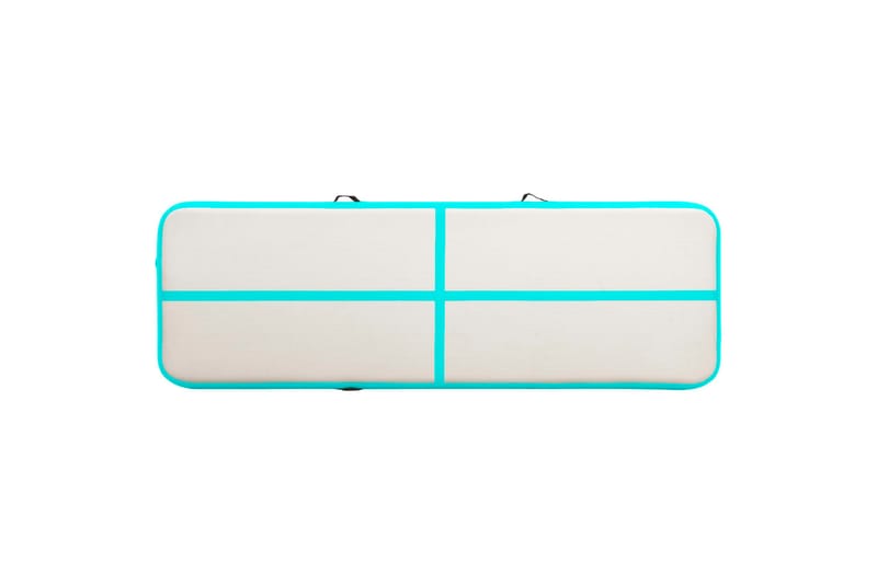 Oppblåsbar gymnastikkmatte med pumpe 500x100x15 cm PVC grønn - Sport & fritid - Hjemmetrening - Treningsutstyr - Treningsgulv & puslematte