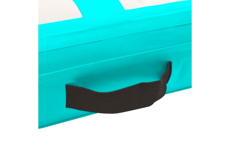 Oppblåsbar gymnastikkmatte med pumpe 500x100x15 cm PVC grønn - Sport & fritid - Hjemmetrening - Treningsutstyr - Treningsgulv & puslematte
