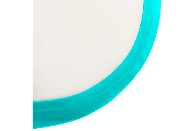 Oppblåsbar gymnastikkmatte med pumpe 500x100x15 cm PVC grønn - Sport & fritid - Hjemmetrening - Treningsutstyr - Treningsgulv & puslematte