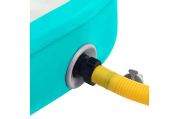 Oppblåsbar gymnastikkmatte med pumpe 600x100x15 cm PVC grønn - Sport & fritid - Hjemmetrening - Treningsutstyr - Treningsgulv & puslematte