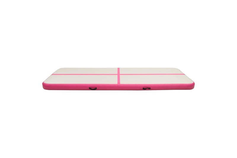Oppblåsbar gymnastikkmatte med pumpe 500x100x15 cm PVC rosa - Sport & fritid - Hjemmetrening - Treningsutstyr - Treningsgulv & puslematte