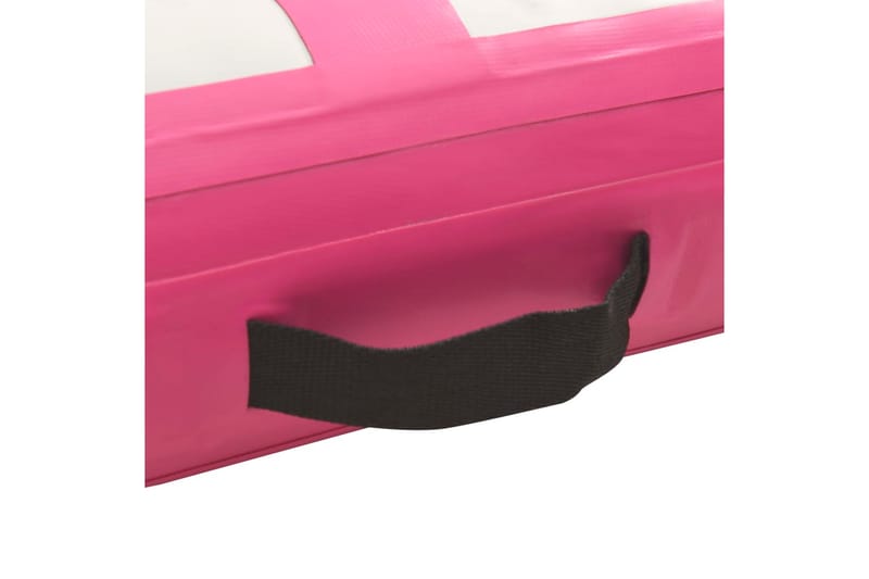 Oppblåsbar gymnastikkmatte med pumpe 700x100x15 cm PVC rosa - Treningsgulv & puslematte