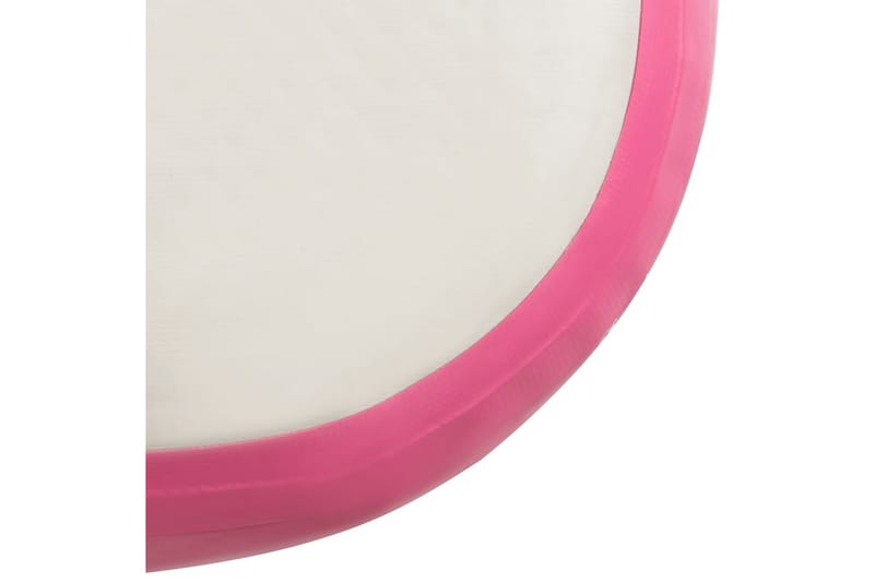 Oppblåsbar gymnastikkmatte med pumpe 800x100x15 cm PVC rosa - Sport & fritid - Hjemmetrening - Treningsutstyr - Treningsgulv & puslematte