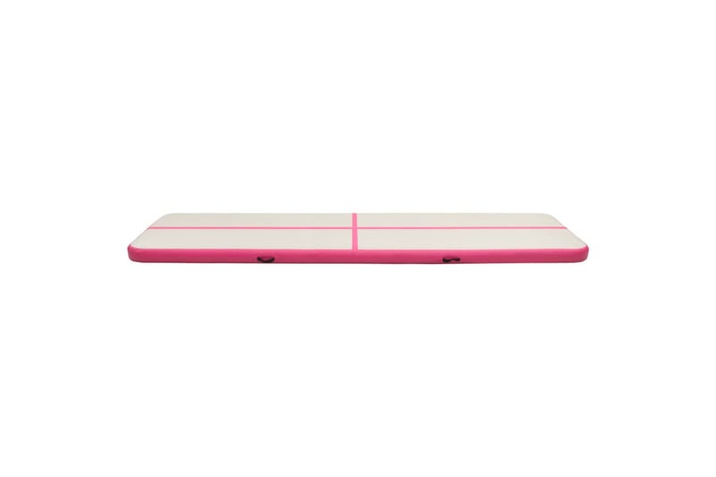 Oppblåsbar gymnastikkmatte med pumpe 700x100x15 cm PVC rosa - Treningsgulv & puslematte