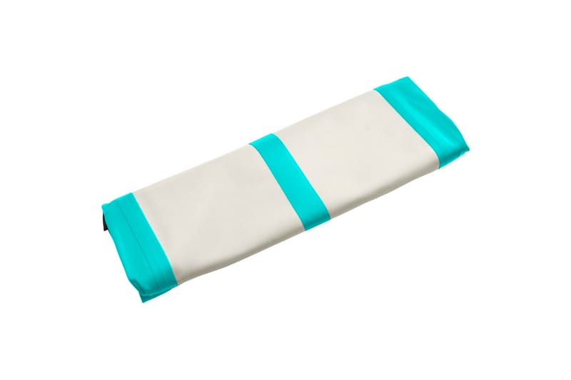 Oppblåsbar gymnastikkmatte med pumpe 500x100x15 cm PVC grønn - Treningsgulv & puslematte