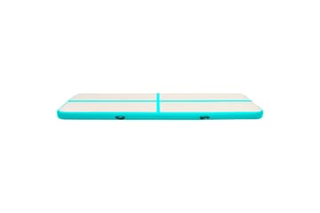 Oppblåsbar gymnastikkmatte med pumpe 600x100x15 cm PVC grønn - Sport & fritid - Hjemmetrening - Treningsutstyr - Treningsgulv & puslematte