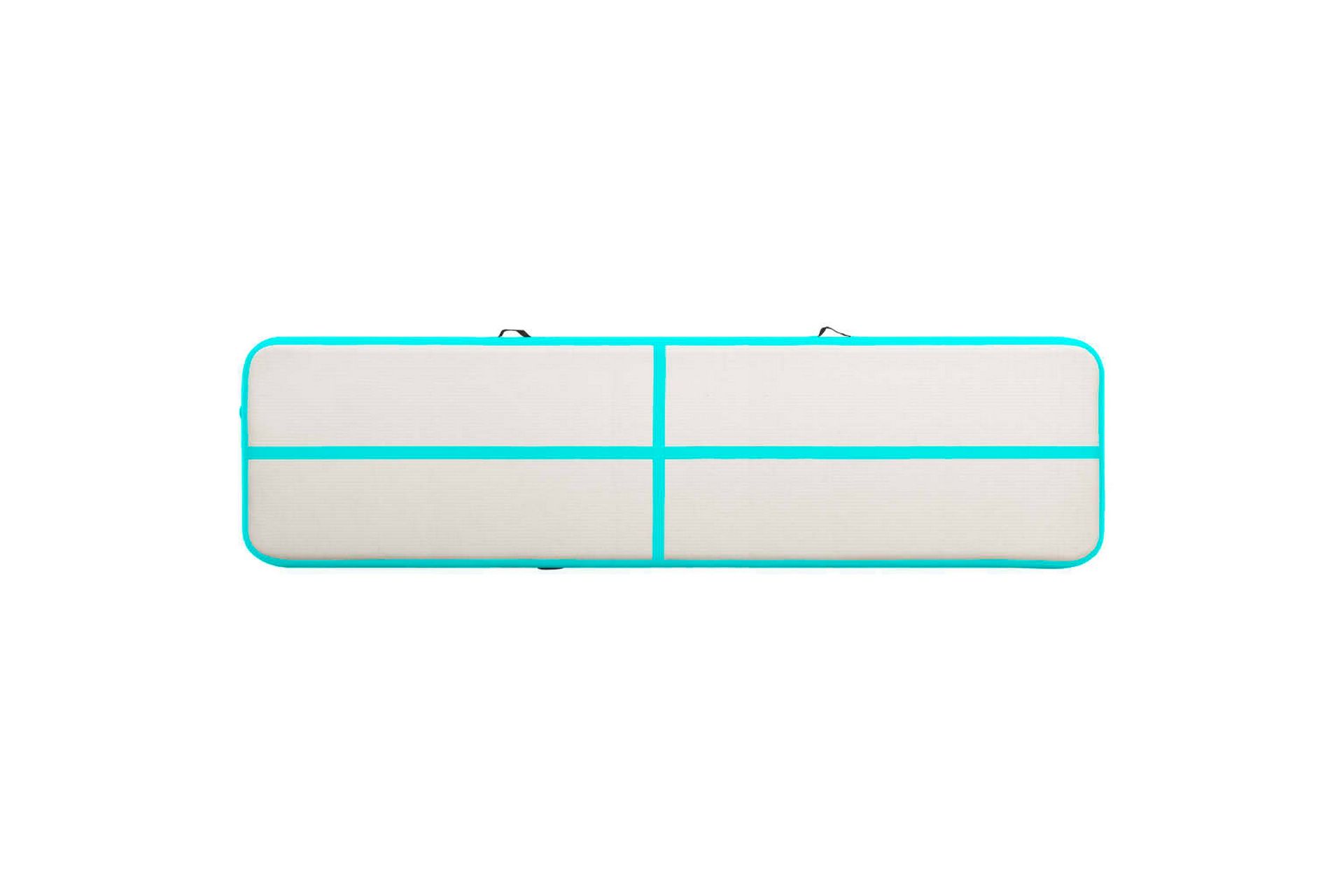 Oppblåsbar gymnastikkmatte med pumpe 600x100x15 cm PVC grønn - Sport & fritid - Hjemmetrening - Treningsutstyr - Treningsgulv & puslematte