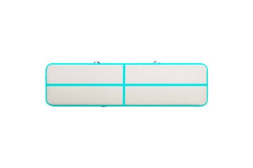 Oppblåsbar gymnastikkmatte med pumpe 600x100x15 cm PVC grønn - Sport & fritid - Hjemmetrening - Treningsutstyr - Treningsgulv & puslematte