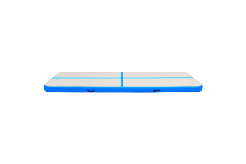 Oppblåsbar gymnastikkmatte med pumpe 700x100x20 cm PVC blå - Sport & fritid - Hjemmetrening - Treningsutstyr - Treningsgulv & puslematte