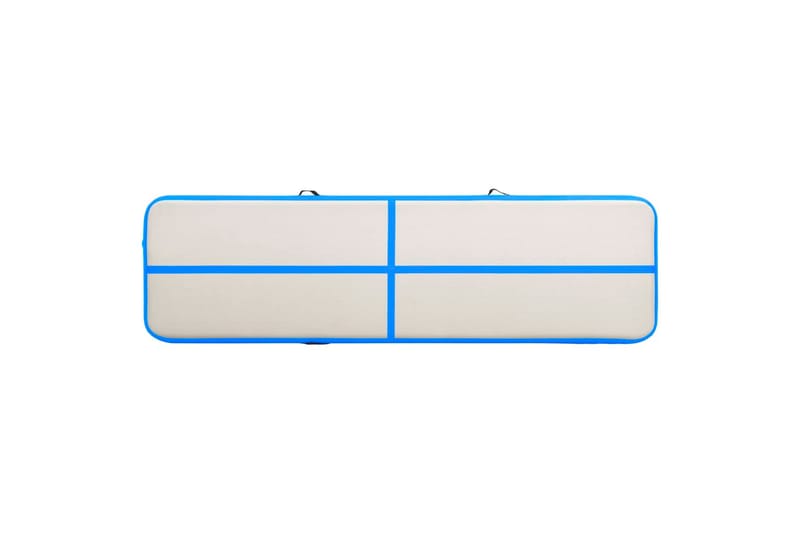Oppblåsbar gymnastikkmatte med pumpe 700x100x20 cm PVC blå - Sport & fritid - Hjemmetrening - Treningsutstyr - Treningsgulv & puslematte