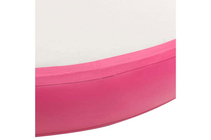 Oppblåsbar gymnastikkmatte med pumpe 100x100x20 cm PVC rosa - Treningsgulv & puslematte
